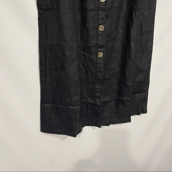 Rhythm Amalfi Washed Black Button-Up Midi Skirt - Picture 4 of 12